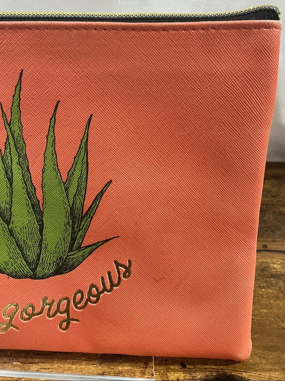 Olivia Moss Aloe Gorgeous Coral Cosmetic Pouch by Perfection